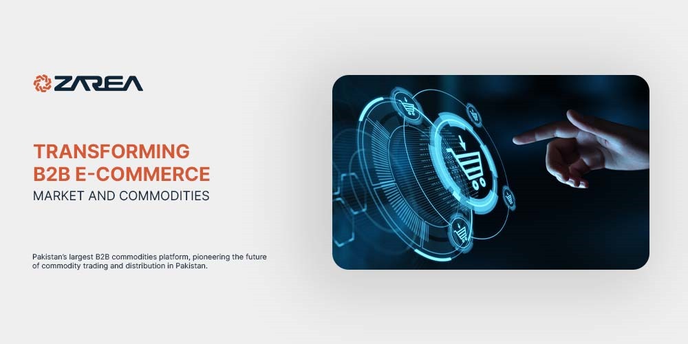 B2B e-commerce market is the electronic trade, sale and purchase of goods between two or more businesses in a marketplace.