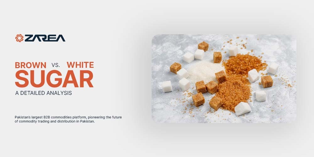 Let's find out about brown sugar with Zarea: A sucrose sugar variant with a unique brown hue, the perfect substitute for white sugar.